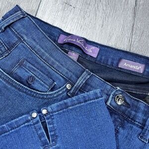 Gloria Vanderbilt‎ Womens Amanda Capri Jeans 6 Blue Dark Wash Stretch 28x21